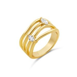 Multi Wave Drop Diamond Ring