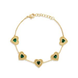 Fluted Heartline Bracelet