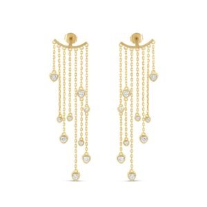 Bezel Heart Fringe Backs