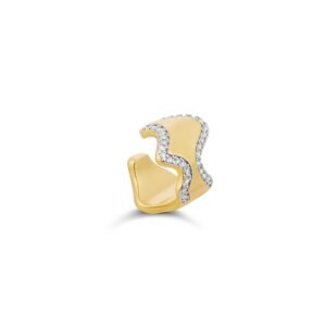 Sculpted Wave Diamond Ear Cuff