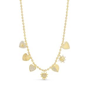 Golden Love Charm Necklace