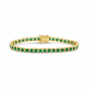 Full Color Bezel Square Tennis Bracelet